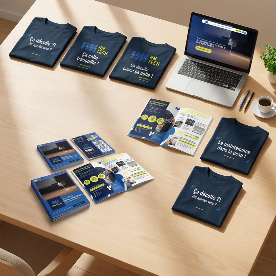 creation identité visuelle HM Tech suisse par New Tells studio